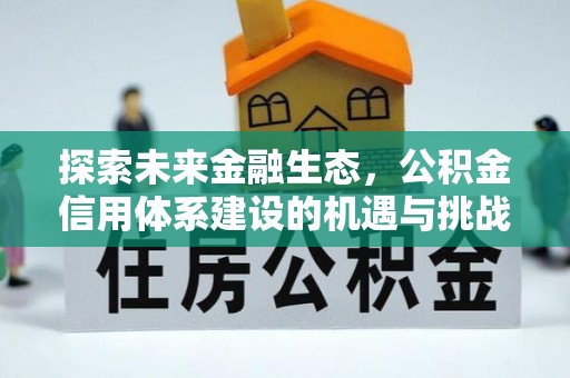 汶上探索未来金融生态，公积金信用体系建设的机遇与挑战