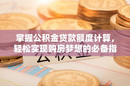 汶上掌握公积金贷款额度计算，轻松实现购房梦想的必备指南