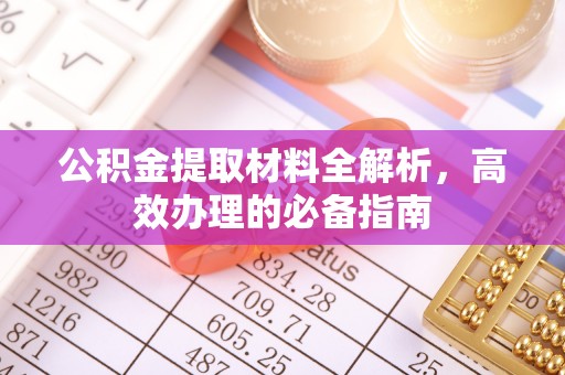 汶上公积金提取材料全解析，高效办理的必备指南