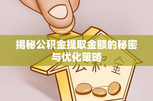汶上揭秘公积金提取金额的秘密与优化策略