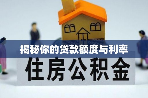 汶上揭秘你的贷款额度与利率