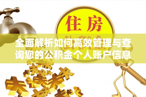 汶上全面解析如何高效管理与查询您的公积金个人账户信息