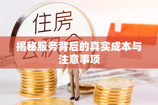 汶上揭秘服务背后的真实成本与注意事项