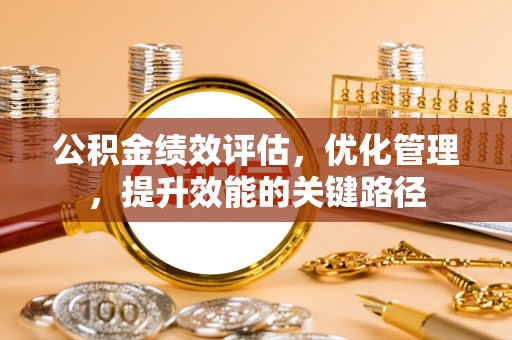 汶上公积金绩效评估，优化管理，提升效能的关键路径