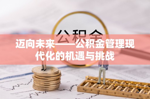 汶上迈向未来——公积金管理现代化的机遇与挑战